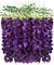 Wisteria Flower Vines Garland 3.6ft 12PCS Wisteria Artificial Flower (Dark Purple)
